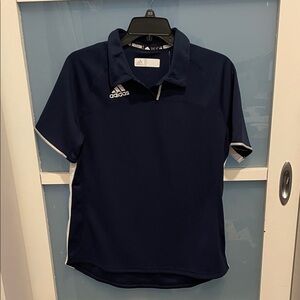 Adidas Dark Blue Golf Polo with White Details, L, NWT, Women’s Golf Shirt